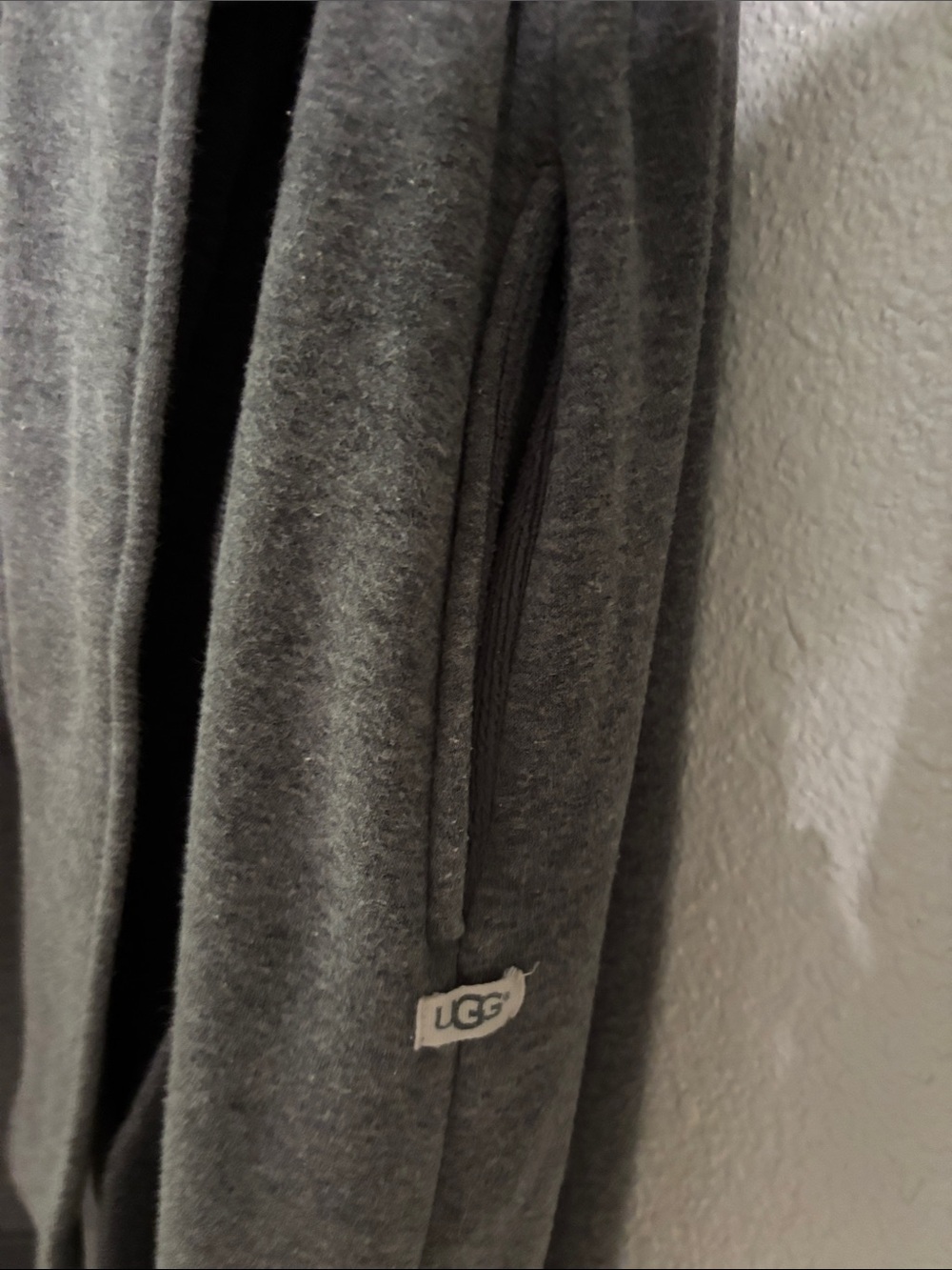 UGG Women's Charcoal Gray Shawl-Collar Robe Coat with Belt - Picture 4 of 6